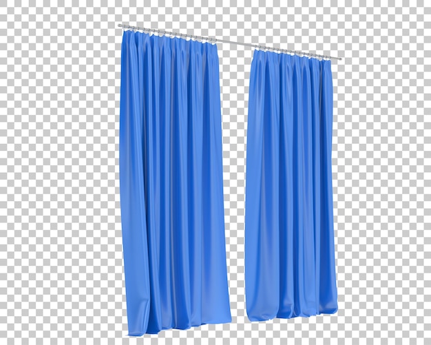 PSD cortinas isoladas em fundo transparente ilustração de renderização 3d