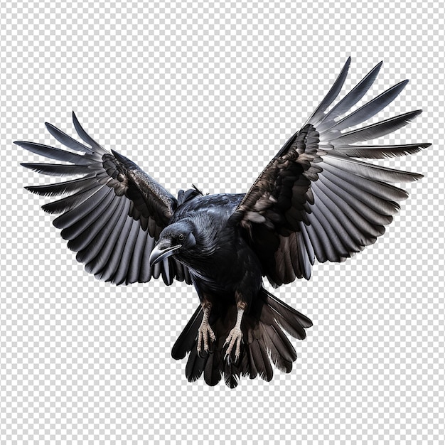 PSD corvo voador isolado em fundo transparente png