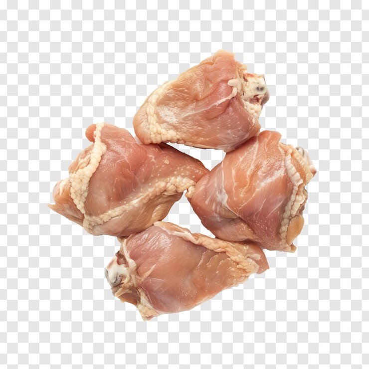 PSD cosce di pollo vista dall'alto a tutta lunghezza su sfondo trasparente psd