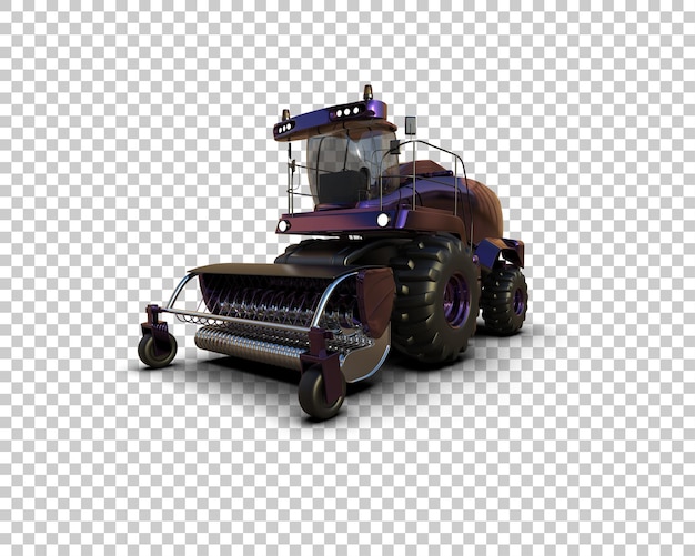 El cosechador aislado en el fondo de la ilustración de renderización 3D