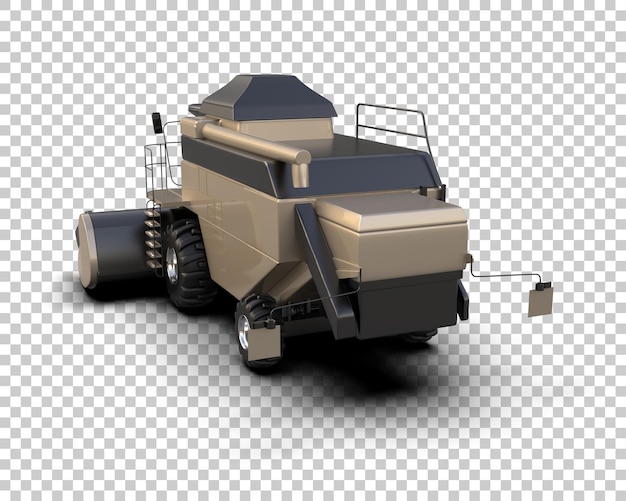 El cosechador aislado en el fondo de la ilustración de renderización 3D
