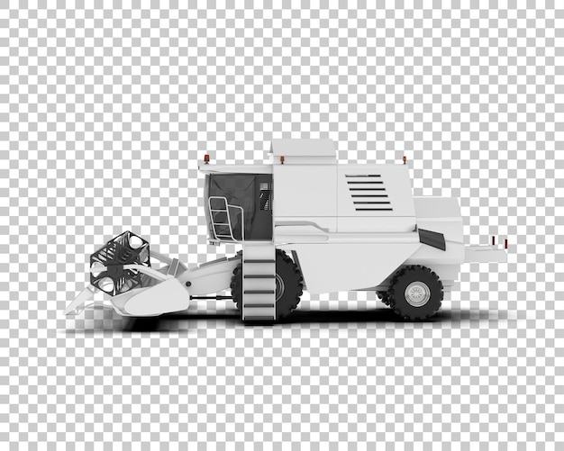 El cosechador aislado en el fondo de la ilustración de renderización 3D