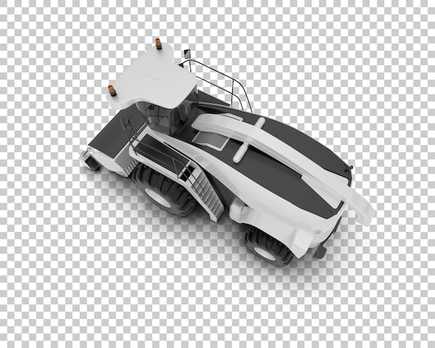 El cosechador aislado en el fondo de la ilustración de renderización 3D