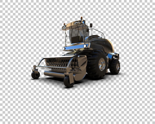 El cosechador aislado en el fondo de la ilustración de renderización 3D