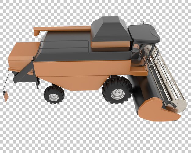 PSD cosechadora en la ilustración de renderizado 3d de fondo transparente