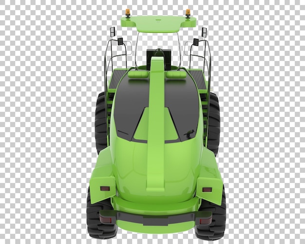 Cosechadora en la ilustración de renderizado 3d de fondo transparente