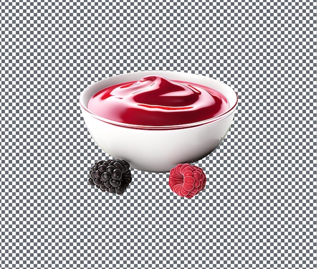 Così delizioso Berry Coulis isolato su uno sfondo trasparente