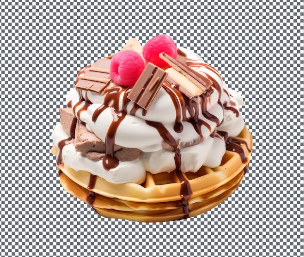 Così dolce Banana Split Pancake isolato su uno sfondo trasparente