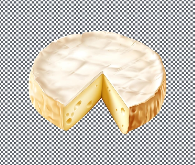 Così dolce Brie Cheese isolato su uno sfondo trasparente
