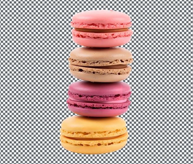 Così dolce macaron isolato su uno sfondo trasparente