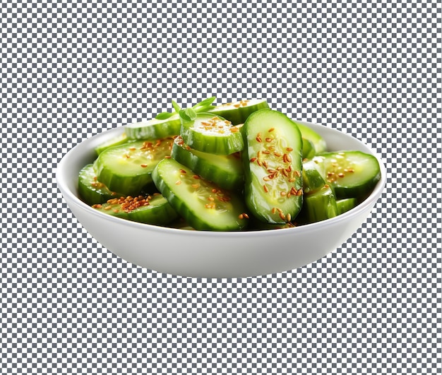 Così squisiti cetrioli piccanti del Sichuan isolati su sfondo trasparente