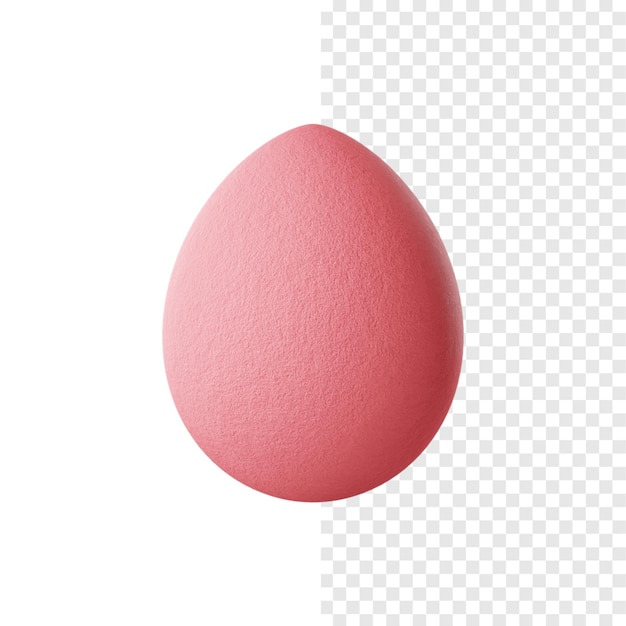 Cosmético de esponja 3d Um ovo rosa em um fundo branco hd png download