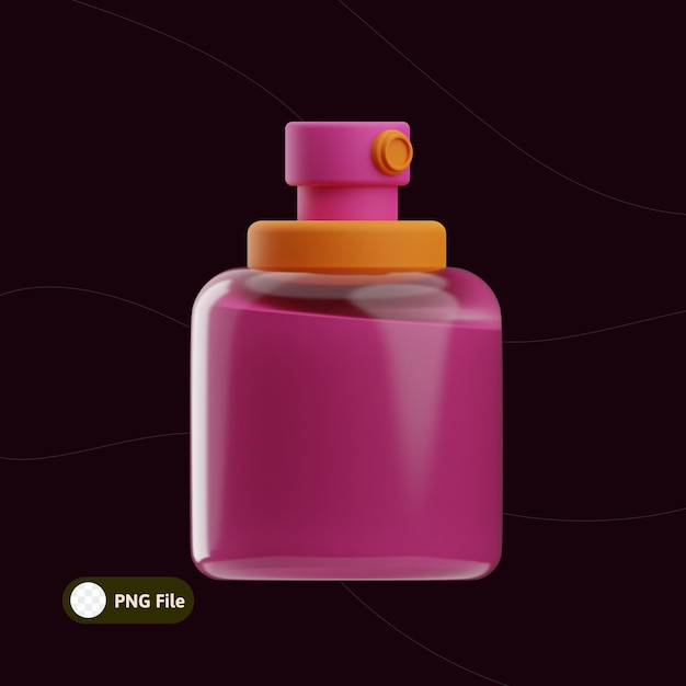 PSD cosmétiques objet parfum illustration en 3d