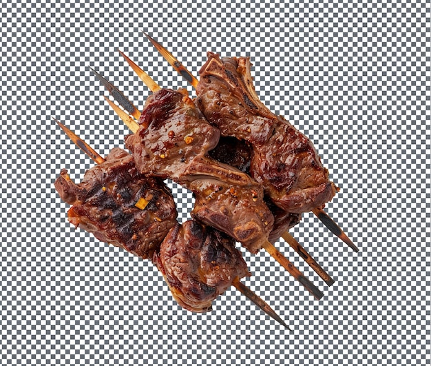 costeletas de cordeiro deliciosas isoladas sobre um fundo transparente