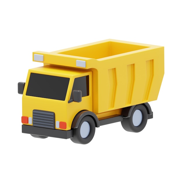 Costruzione di icone 3D per camion di scarico