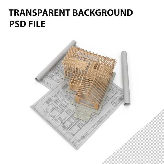 Costruzione di una casa su progetti PNG