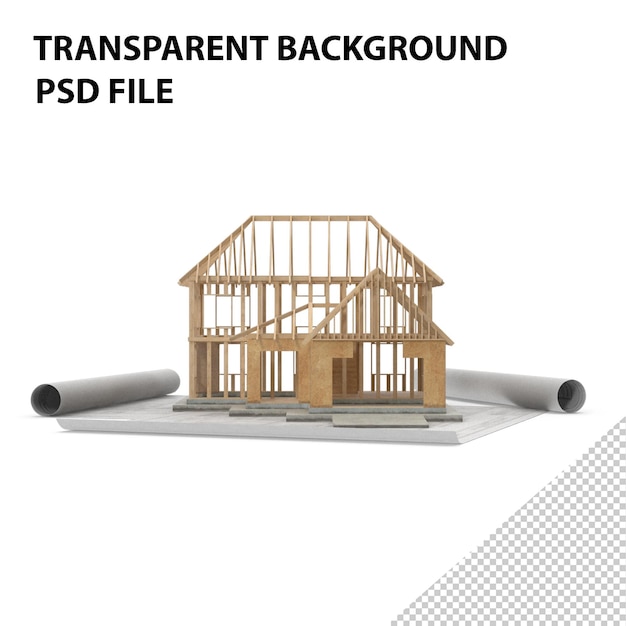 Costruzione di una casa su progetti PNG