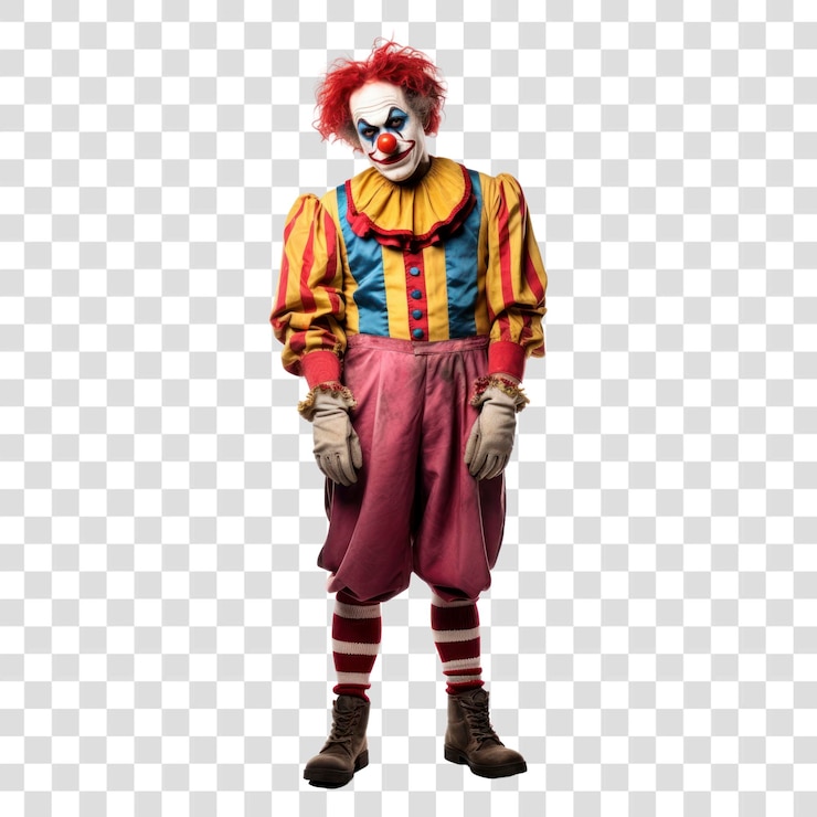 PSD costume de clown de png à fond blanc