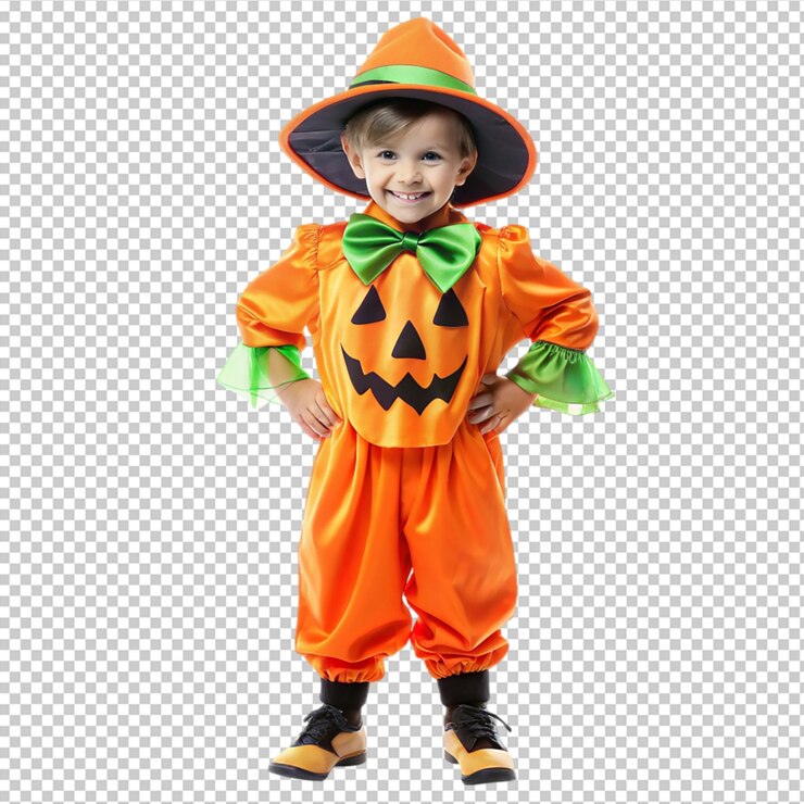 PSD costume d'halloween sur un fond transparent