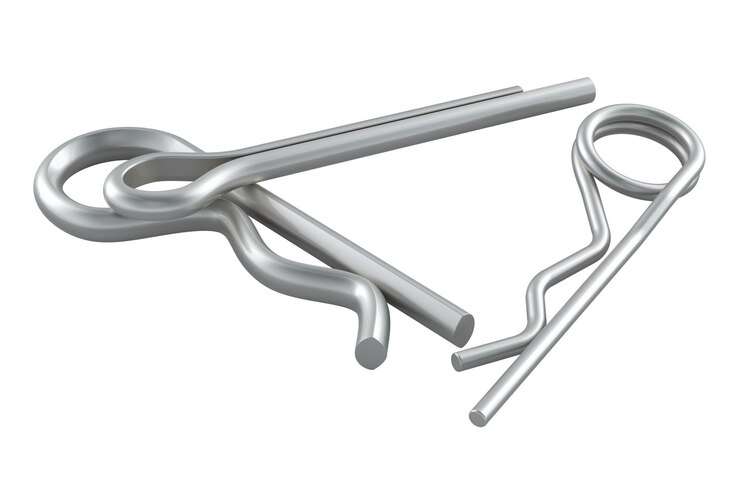 PSD cotter pins diferentes tipos de representación 3d aislados en un fondo transparente