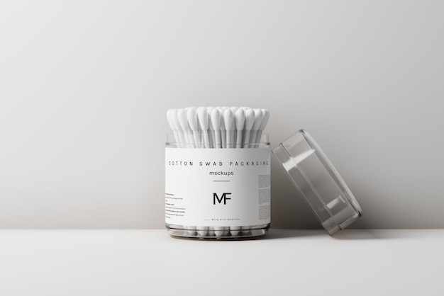 Cotton Swab Packaging Mockups