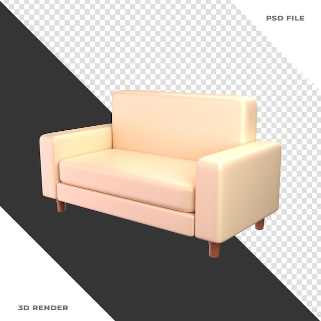 Couch sofa 3d-darstellung