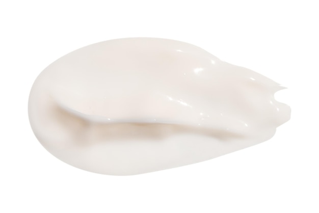Une couche de crème sur un fond blanc PNG