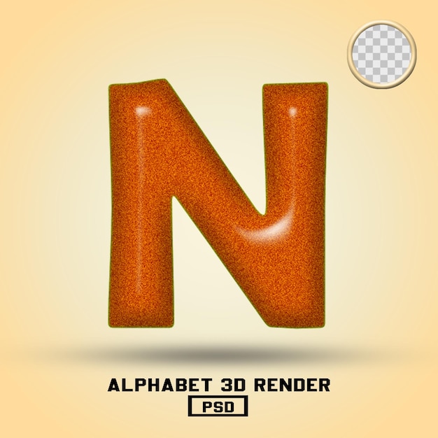 Couleur De Bruit Orange De L'alphabet De Rendu 3d