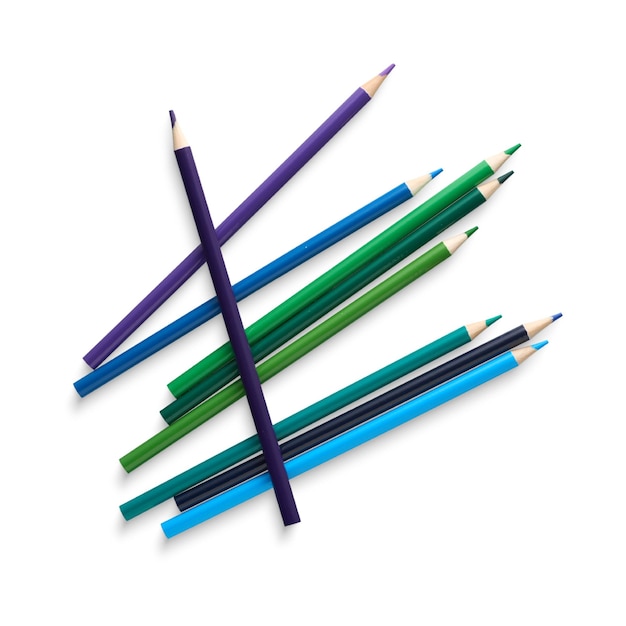 Une couleur de crayon isolée