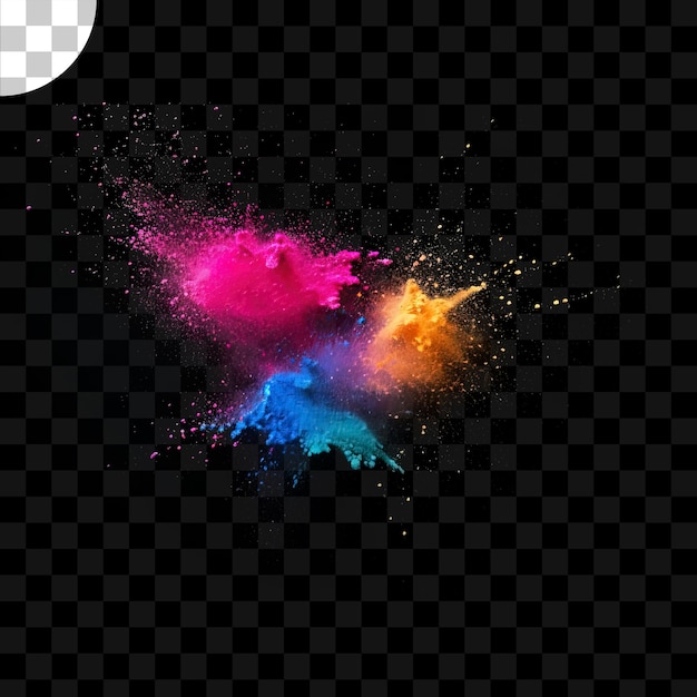 PSD couleur éclaboussure couleurs explosion fond transparent