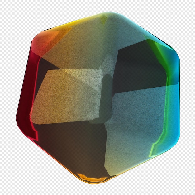 couleur de gradient de verre géométrique 3D