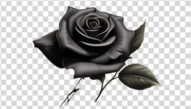 PSD couleur noire réaliste rose png transparent