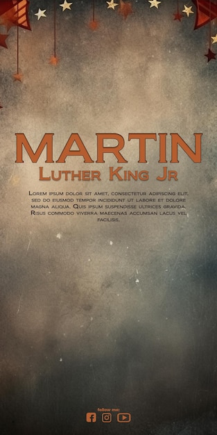 Couleur Orange Arrière-plan Grunge Journée De Martin Luther King Jr. Intelligence Artificielle