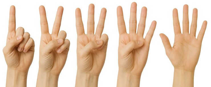 PSD counting with hands one to five