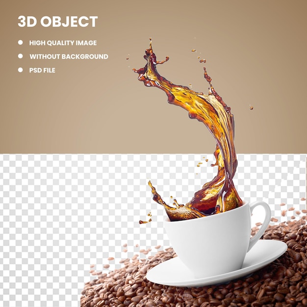 PSD un coup de café en 3d