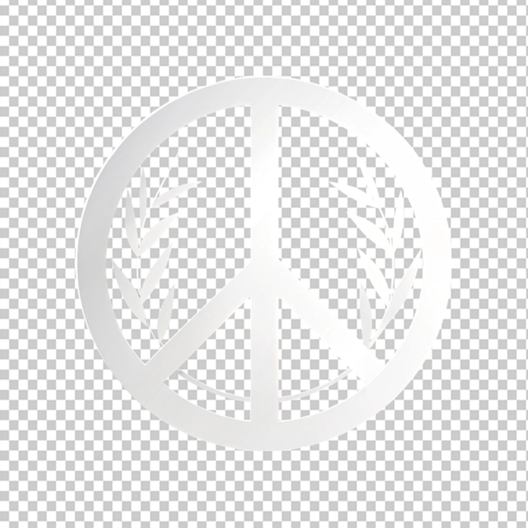 PSD coup de papier de la journée internationale de la paix sur un fond transparent