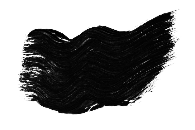 un coup de peinture noire sur un fond blanc