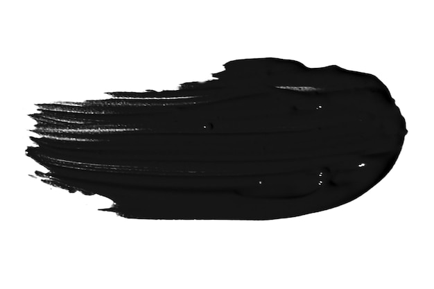 un coup de peinture noire sur un fond blanc