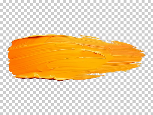 PSD coup de pinceau jaune orange isolé sur fond transparent png psd