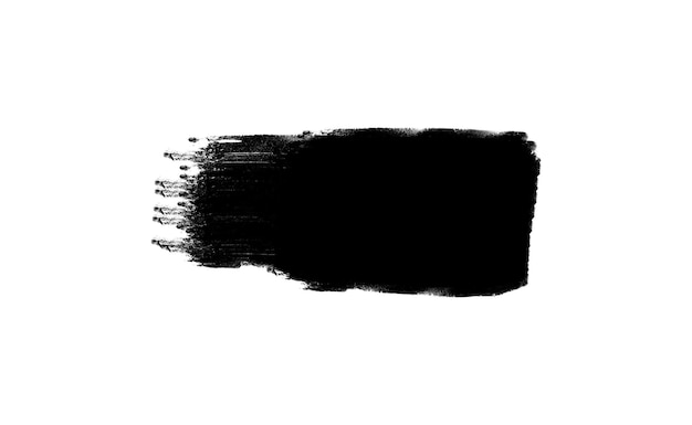 Un coup de pinceau noir sur fond blanc