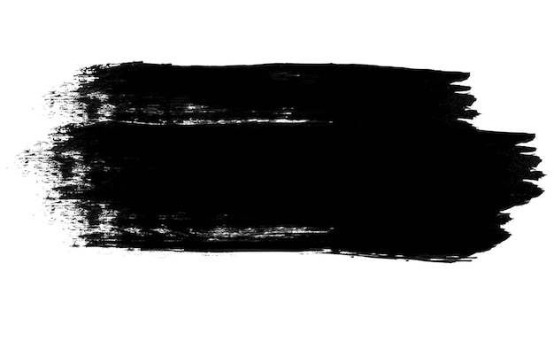 Un coup de pinceau noir sur un fond blanc