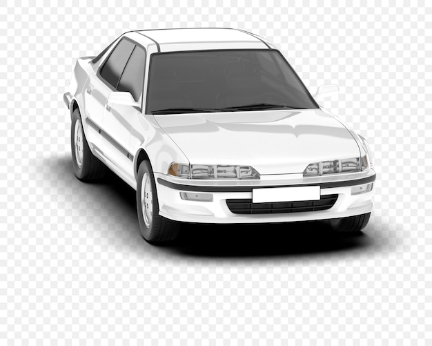 Coupé blanco en un estilo clásico retro