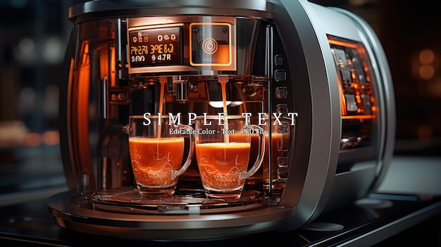 PSD coupe de café dans une machine à café automatique