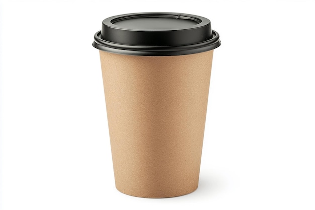 Coupe à café en papier Kraft simple avec un design propre