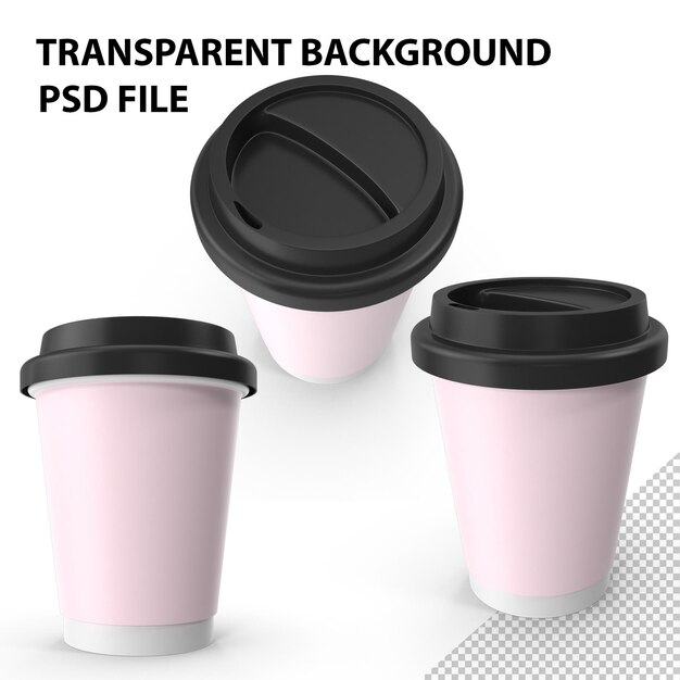 Coupe de café rose PNG