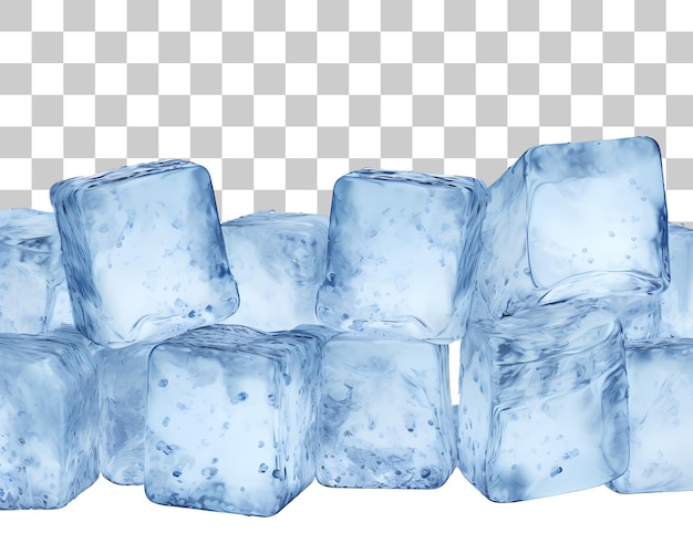 PSD coupe de cubes de glace fraîches