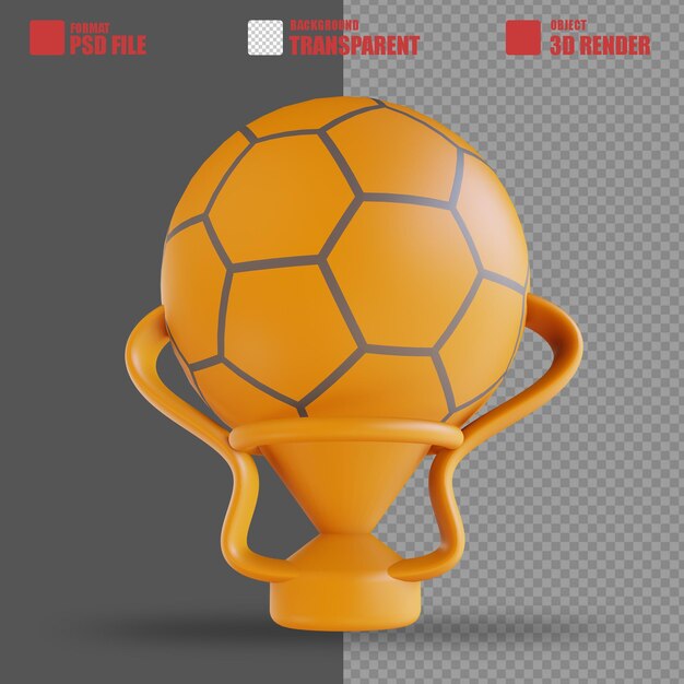 Coupe de football illustration 3D sport 3