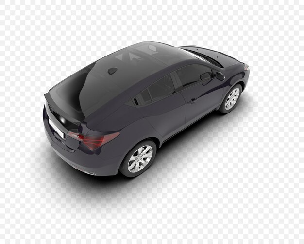 Coupe negro elegante Diseño automovilístico moderno y lujo