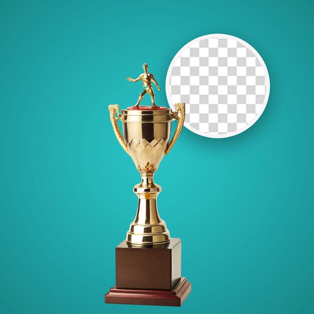 Coupe De Trophée En Or Isolée Sur Un Fond Transparent Png