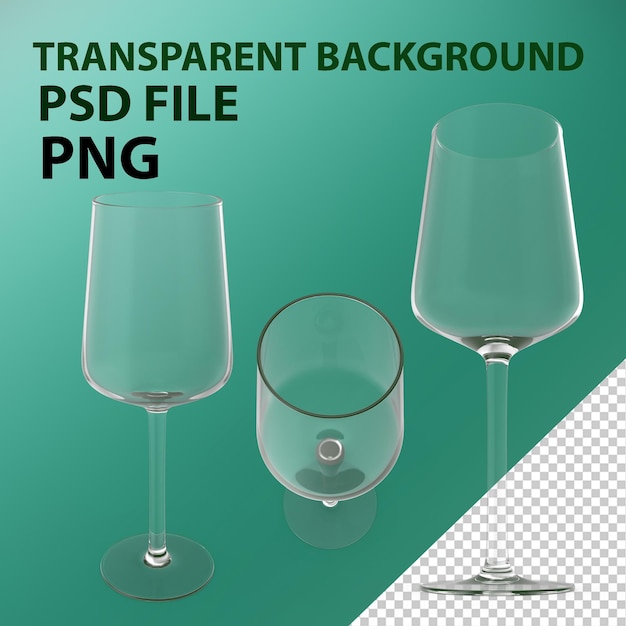 PSD coupe en verre png